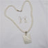 Jewelry Set - Mother of Pearl Necklace and Earrings - VP's Jewelry