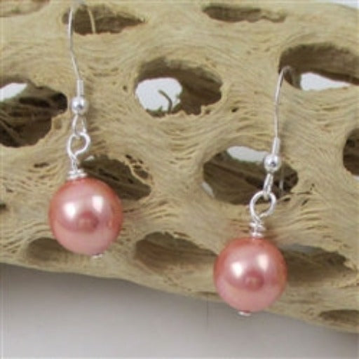 Rose Pearl Drop Earrings - VP's Jewelry