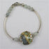 Handmade Aquamarine Bead & Silver Bangle Bracelet - VP's Jewelry