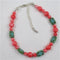 Pretty bright pink coral anklet for the summertime