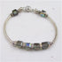 Meridian Blue Swarovski Crystal Cube Bangle Bracelet- VP's Jewelry