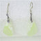 Lustrous pale green Prehnite gemstone drop earrings