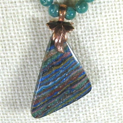 Rainbow Calsilica andAmazonite Necklace & Earrings - VP's Jewelry