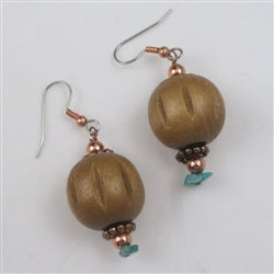 Copper and Wood Earrings - VP's Jewelry
