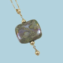 Olive Handmade Artisan Bead Pendant Necklace - VP's Jewelry