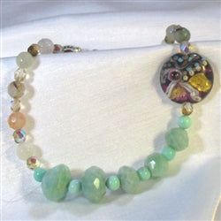 Amazonite Quartz & Artisan Bead Necklace - VP's Jewelry 