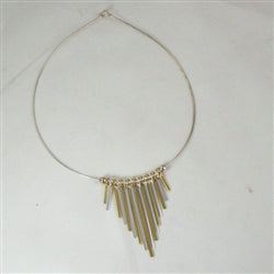 Gold & Silver Unique Pendant Necklace Trendy Style - VP's Jewelry