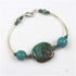 Handcrafted bangle bracelet in fair trade handmade Kazuri beads