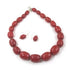 Red Necklace & Earrings in Handmade Big Bold Fair Trade Kazuri Beads - VP's Jewelry  