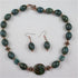 Turquoise & Copper Kazuri Necklace & Earrings
