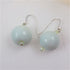 Aqua Kazuri and Crystal Earrings - VP's Jewelry