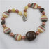 Cream Melon and Brown African Kazuri Necklace - VP's Jewelry 