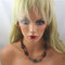 Brown Kazuri & tagua nut  fair trade bead necklace