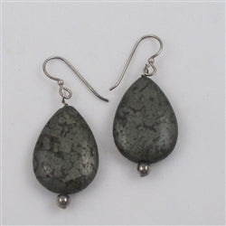 Pyrite teardrop earrings