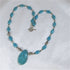 Turquoise and Crystal Beaded Necklace - VP's Jewelry