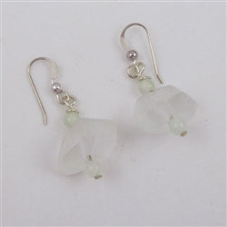 White Resin Nugget Earrings - VP's Jewelry