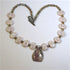 Fashionable Cream Kazuri Bead & Crazy Lace Agate Pendant Necklace - VP's Jewelry
