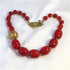 Daring Kazuri Red Necklace Statement Necklace Big Bold - VP's Jewelry  