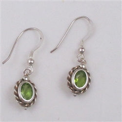 Elegant Peridot & Silver Drop Earrings - VP's Jewelry