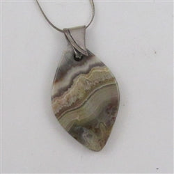 Jasper Pendant Necklace on Silver Chain - VP's Jewelry