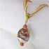 Gold Multi-strand Necklace with Handmade Lampwork Pendant - VP's Jewelry