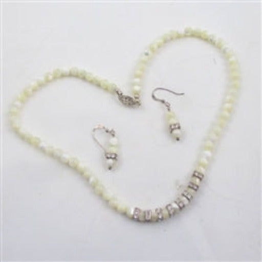 Mother of Pearl Necklace and Earrings for your Wedding Day - VP's Jewelry  