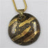 Large Pendant Necklace African Inspired Kazuri Pendant On Gold Chain - VP's Jewelry