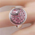 Delightful pink & silver fashion ring