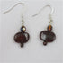 Brown Fair Trade Bead kazuri Earrings