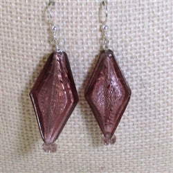 Handmade Amethyst Lampwork Earrings - VP's Jewelry  