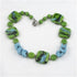 Handmade Kazuri Necklace in Green Apple and Matt Turquoise - VP's Jewelry