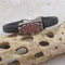 Man's Black Leather Bracelet Regaliz - VP's Jewelry