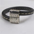 Men's Black Leather Bracelet - VP's Jewelry