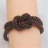 Maroon and Green Beaded Bangle Bracelet - VP's Jewelry