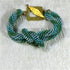 Beaded Bangle Bracelet in Shades of Green - VP's Jewelry