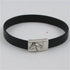 Black Leather Bracelet with Horse Head Clasp for a Man - VP's Jewelry