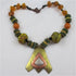 Handmade Pendant Necklace in Amber & Yellow Beads - VP's Jewelry