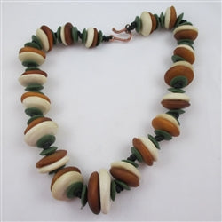 Cream & Honey African Tribal Necklace - VP's Jewelry  