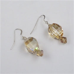 Lt Topaz Crystal Drop Earrings - VP's Jewelry