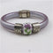 Lilac Regaliz Bracelet with Handmade Lampwork Focus - VP's Jewelry