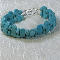 Turquoise Howlite Cuff Bracelet - VP's Jewelry
