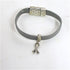 Awareness Bracelet in Grey Leather - VP's Jewelry