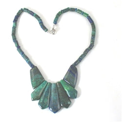 Azurite Gemstone Designer Bead Necklace - VP's Jewelry