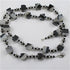 Statement Necklace Black and White Agate Long Necklace - VP's Jewelry  