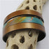 Wide Bold Tri-color Leather Cuff Bracelet - VP's Jewelry