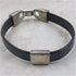Men's Navy Flat Leather Bracelet - VP's Jewelry