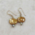 Handmade Kazuri Earrings in Honey and Gold Kazuri Beads - VP's Jewelry