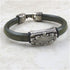 Distressed Green Man's Leather Bracelet - VP's Jewelry