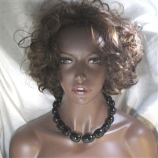 Black Kazuri Necklace African Inspired Handmade - VP's Jewelry