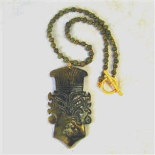 Big Bold Jade Pendant Necklace Intriguing Style